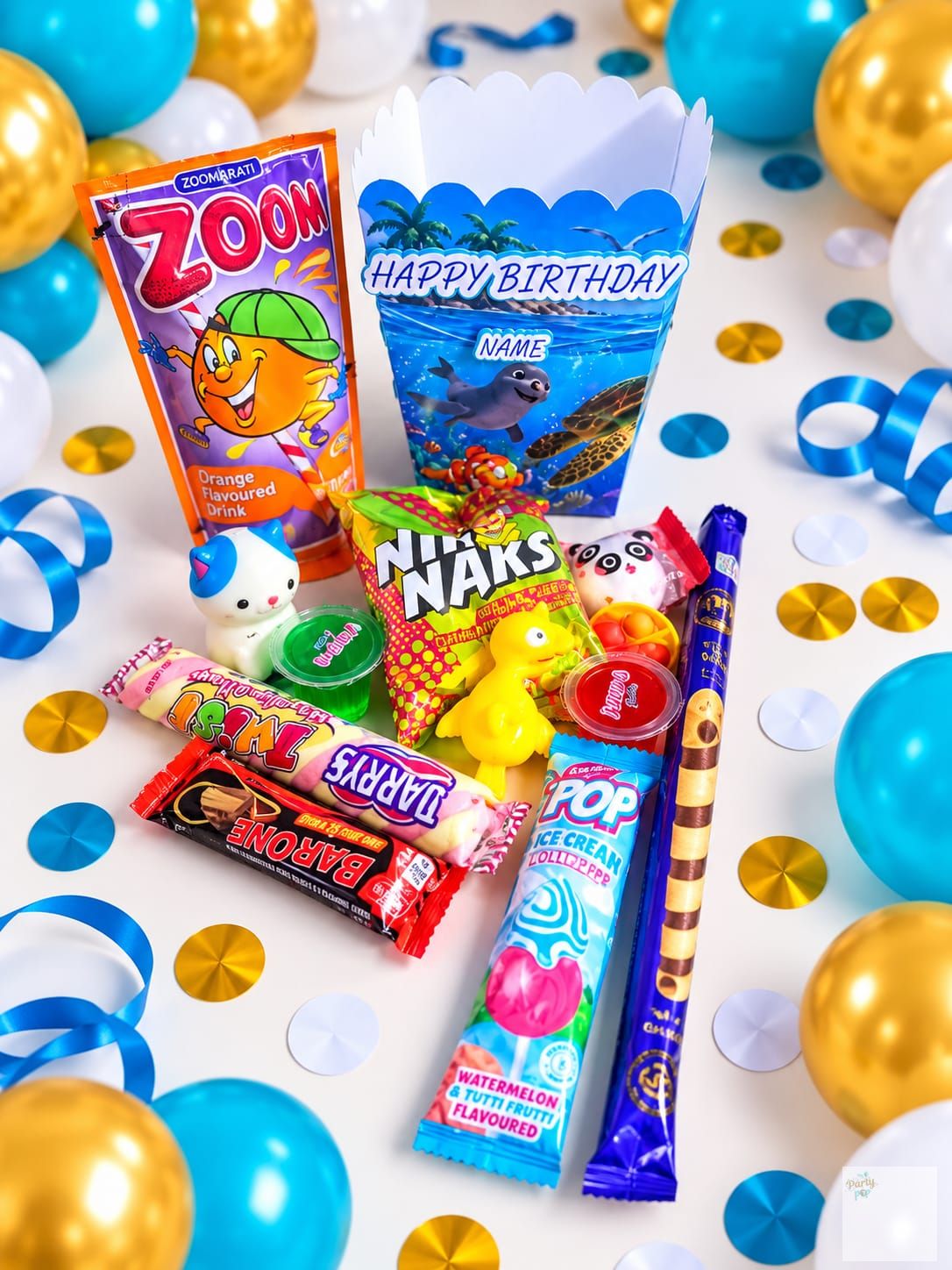 The Party Pop Popcorn Box