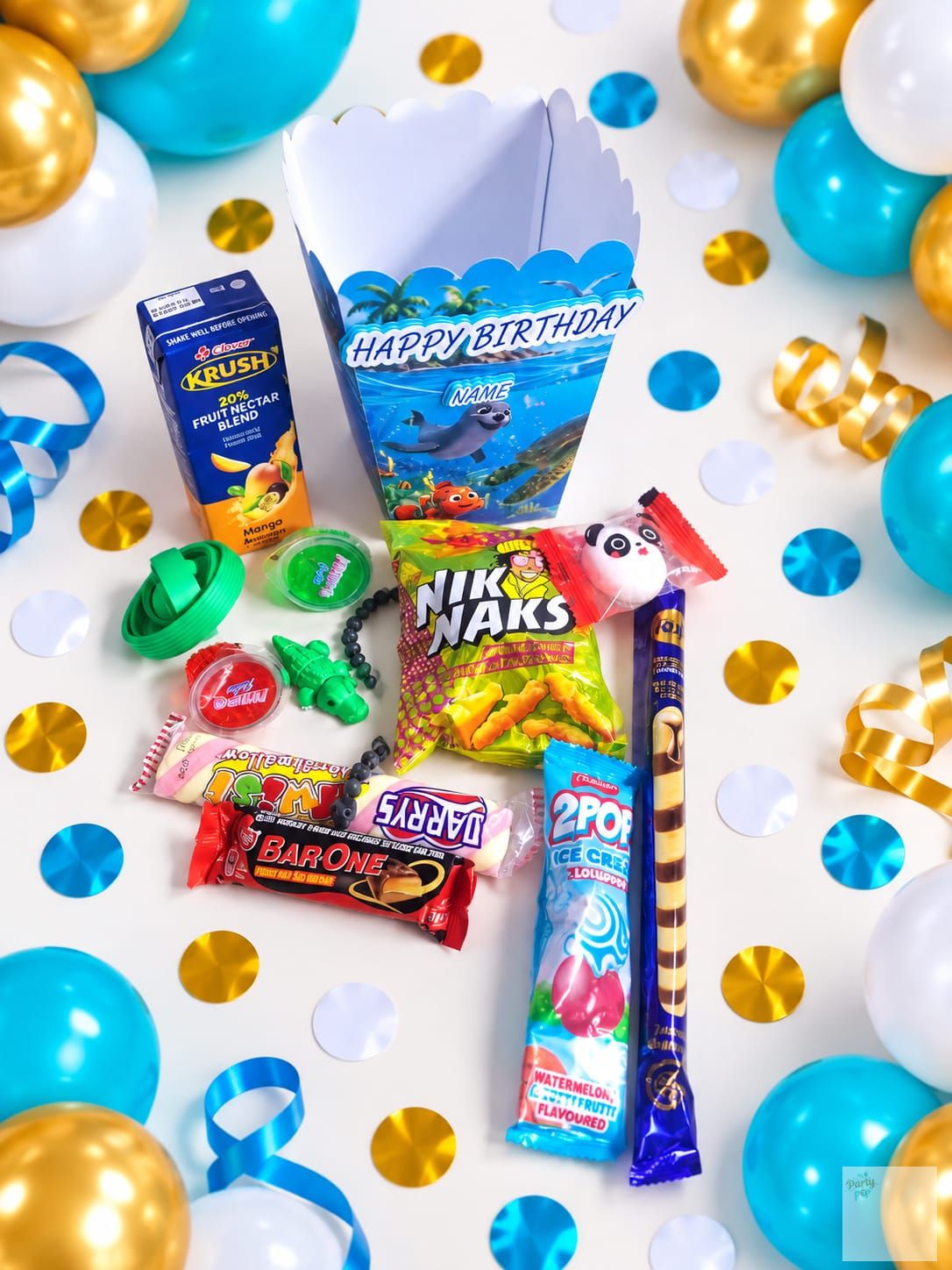 The Party Pop Popcorn Box