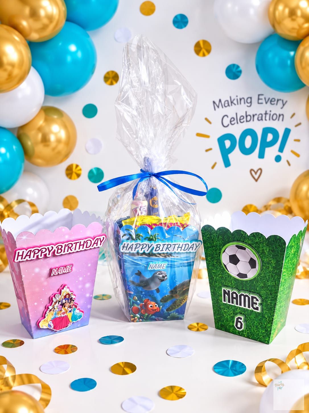 The Party Pop Popcorn Box